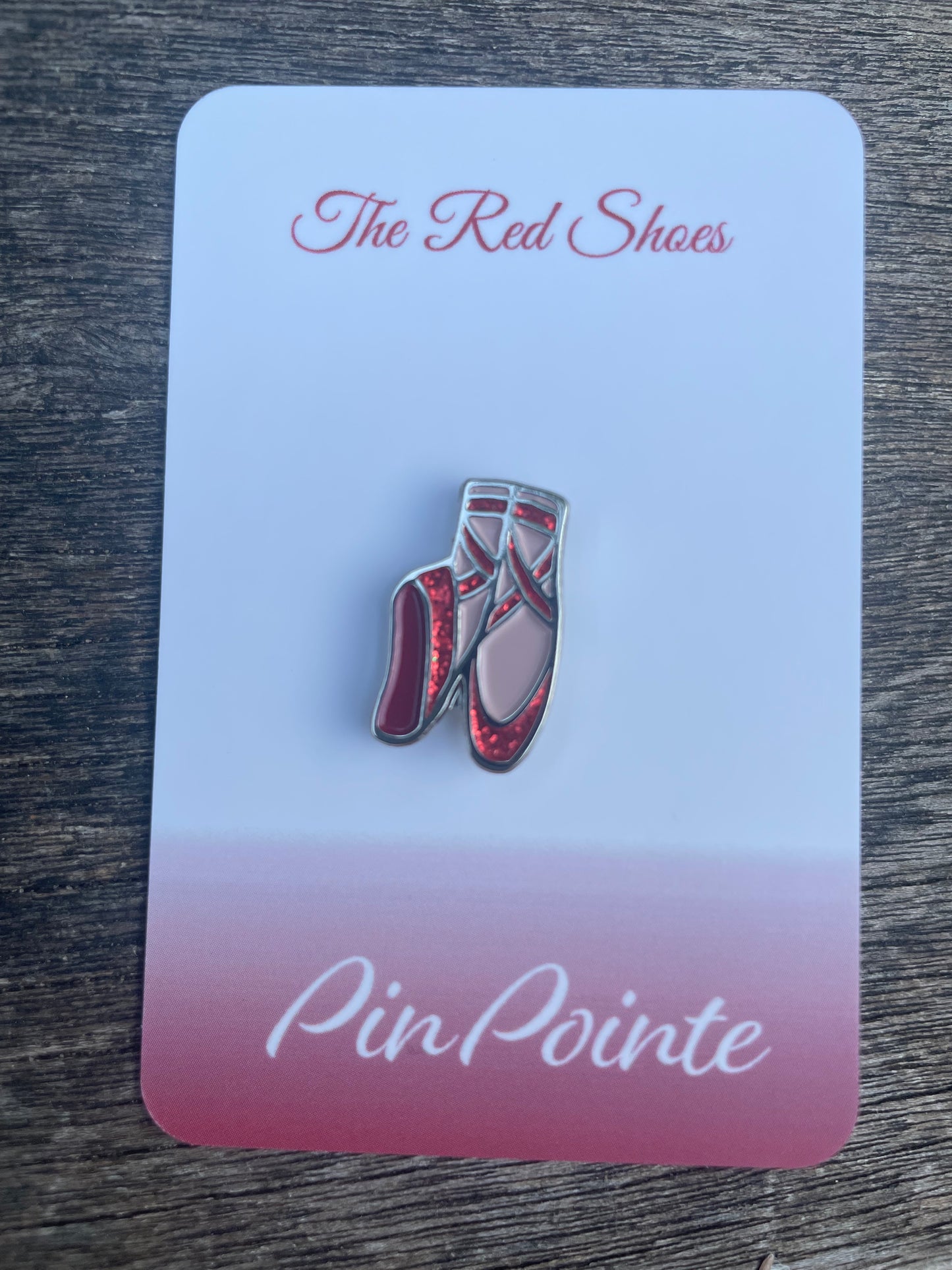Red Glitter Pointe shoe