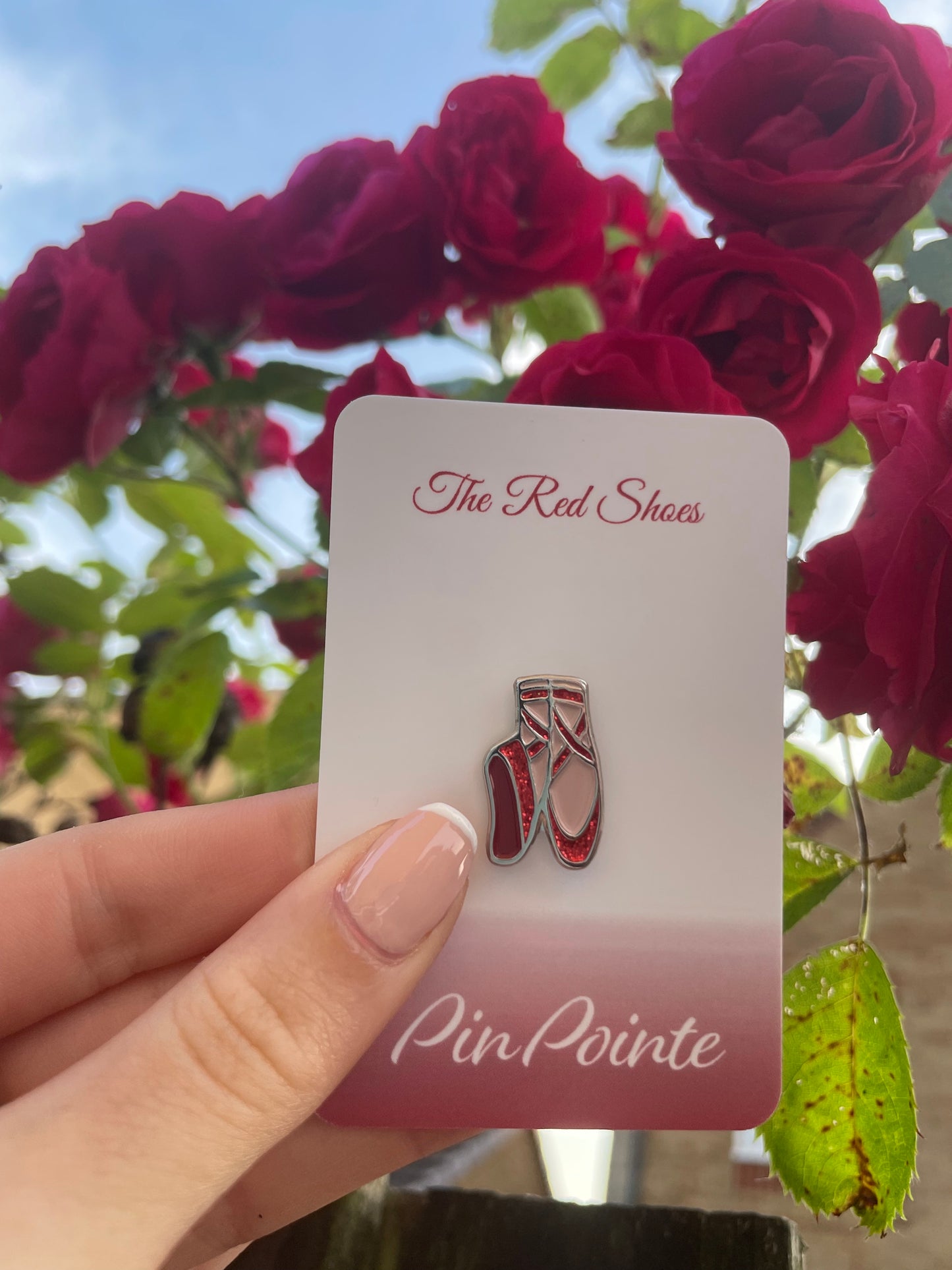 Red Glitter Pointe shoe