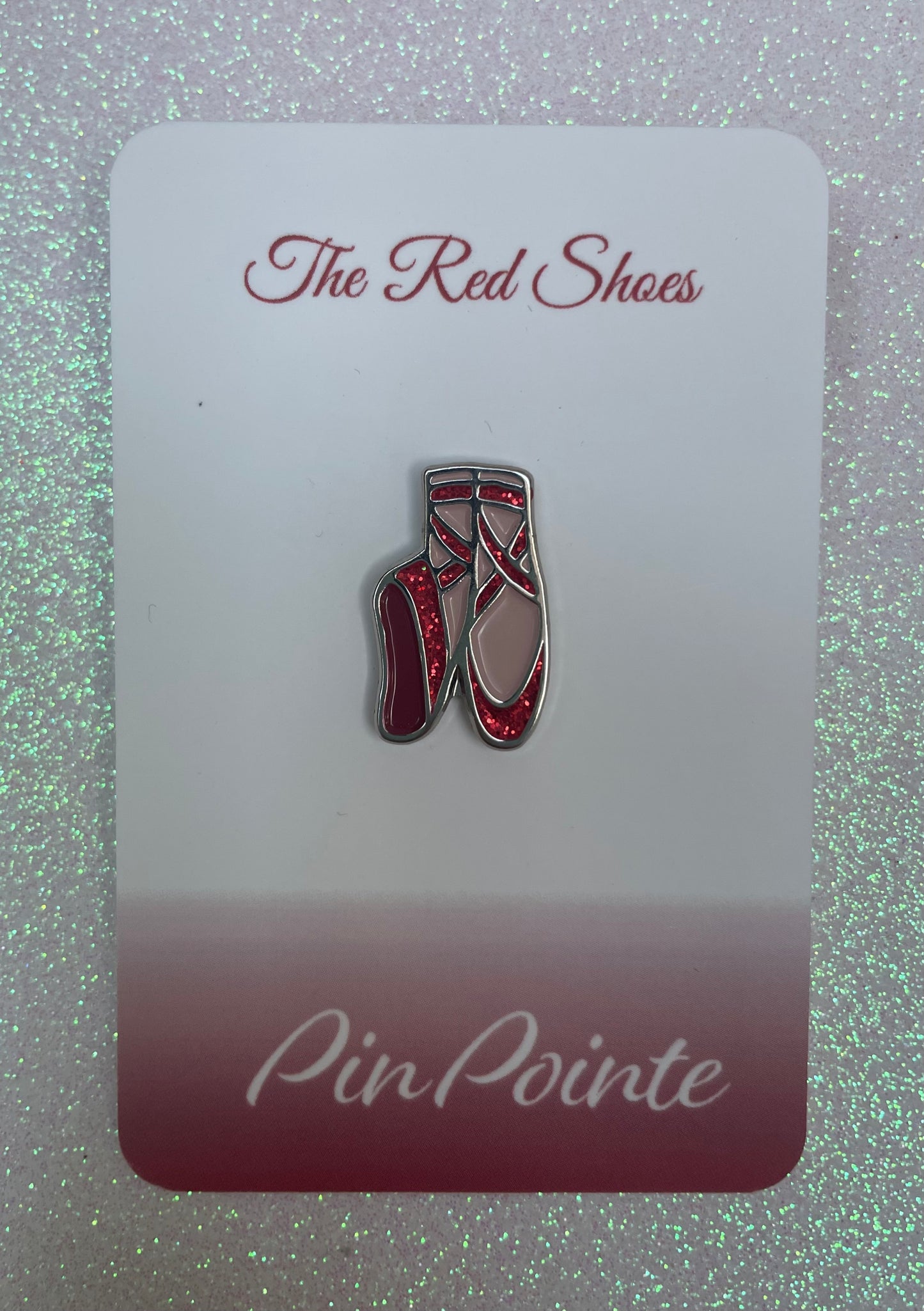 Red Glitter Pointe shoe