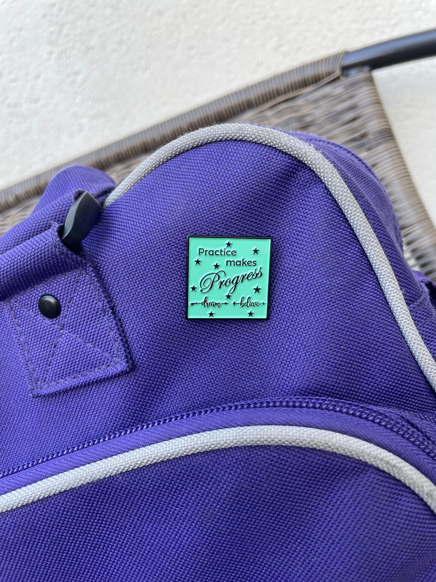 Practice Makes Progress soft enamel pin