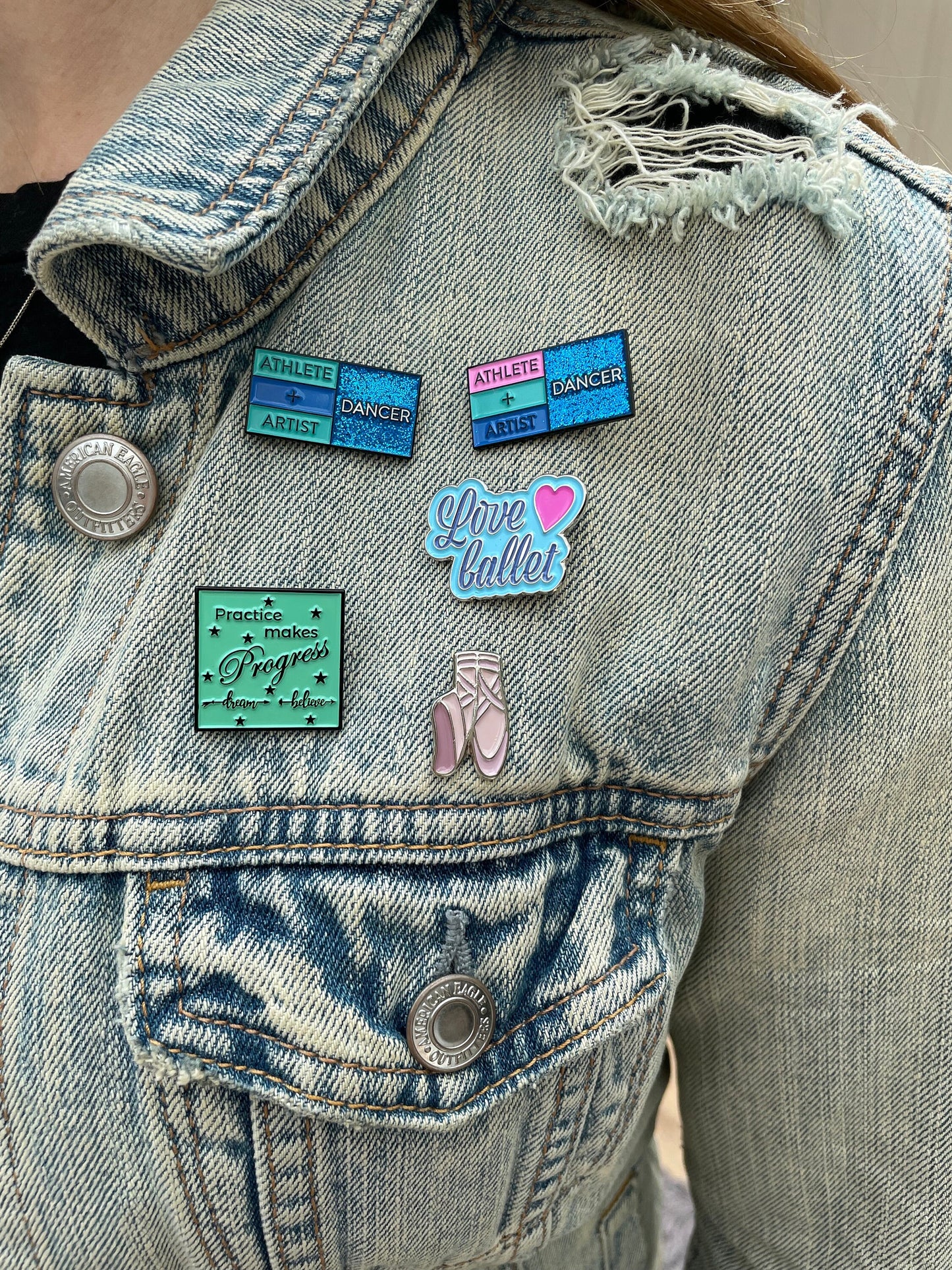 Practice Makes Progress soft enamel pin